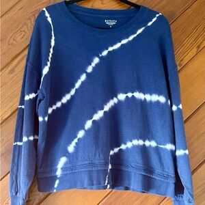 Athleta Sundown Sweatshirt 2.0 Women's Medium Navy Shibori Tie Dye